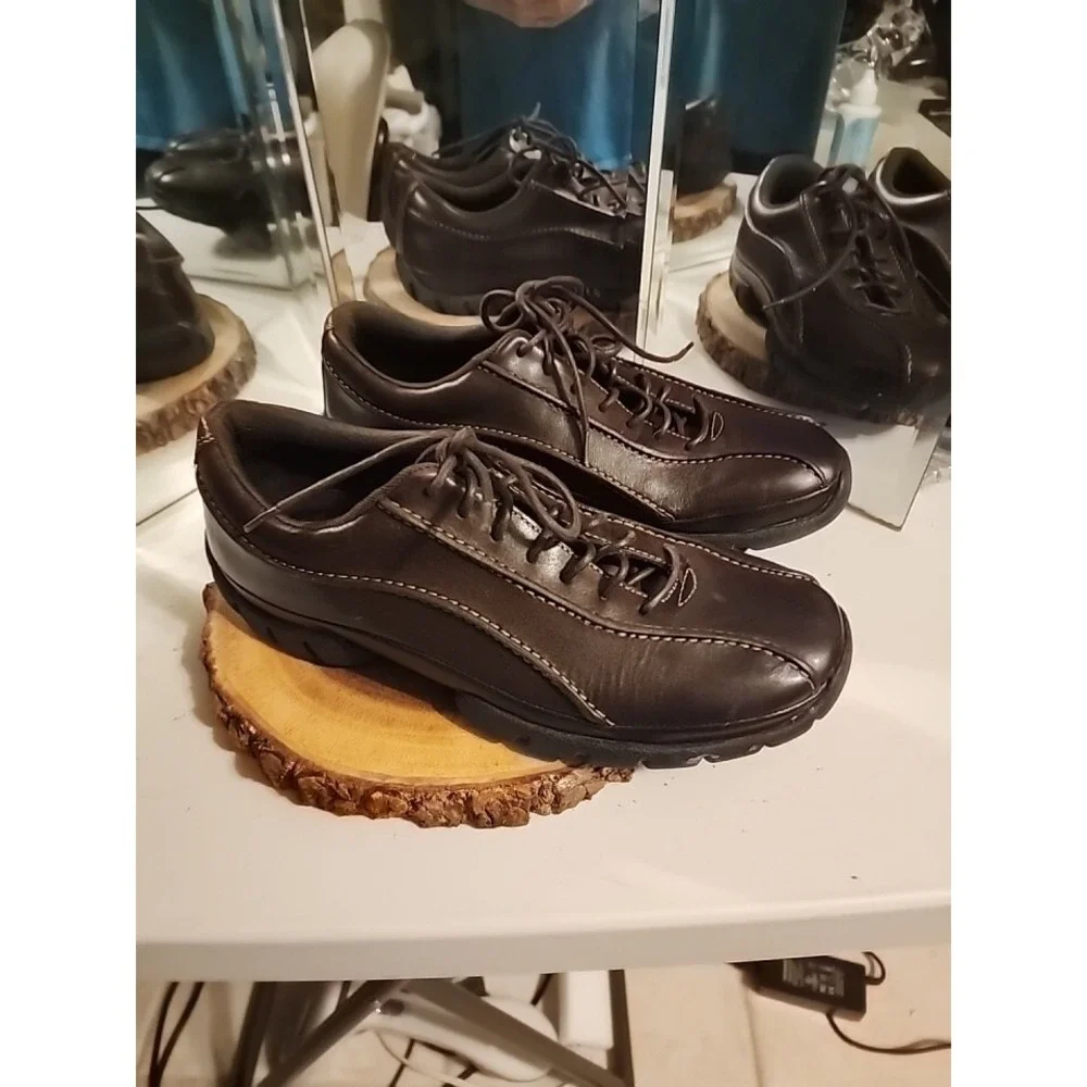 Rockford Shoes Mens 8 M‎ Brown Leather Lace Up Sneaker